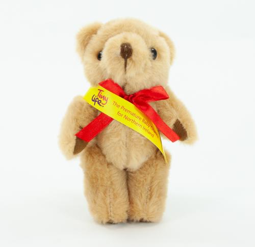 Soft Plush Honey Teddy Bear 13cm Printed Sash